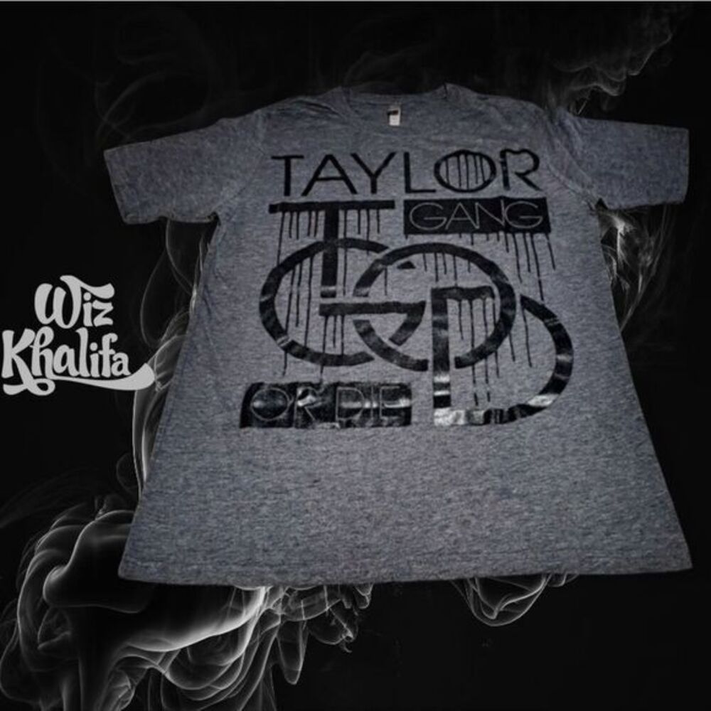 Next Level Taylor Gang Wiz Khalifa Graphic T-Shirt Mens TGOD Heather Gray Large